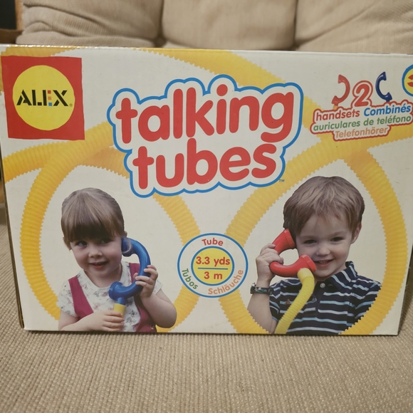 Vintage Talking Tubes- Telephone - Colorful Kids Communication Toy - Picture 3 of 5